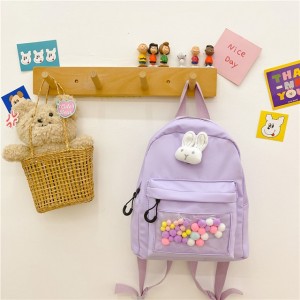 Foreign trade wholesale cute little rabbit kindergarten children bag bag small and pure and fresh colour preschool backpack