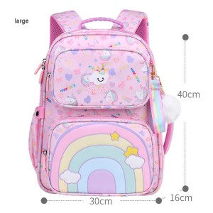 Girls primary pupil’s school bag 1 to grade 6 children girl portable spinal waterproof during the backpack