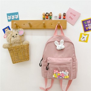 Foreign trade wholesale cute little rabbit kindergarten children bag bag small and pure and fresh colour preschool backpack