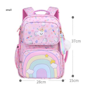 Girls primary pupil’s school bag 1 to grade 6 children girl portable spinal waterproof during the backpack