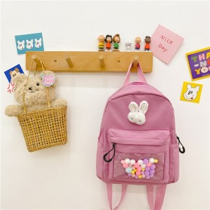 Foreign trade wholesale cute little rabbit kindergarten children bag bag small and pure and fresh colour preschool backpack