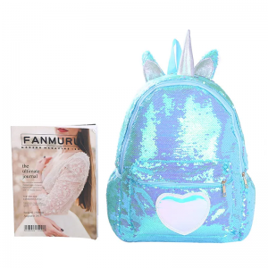 beautiful cute Unicorn Large Capacity Mermaid Sequin Backpack school bags for girls